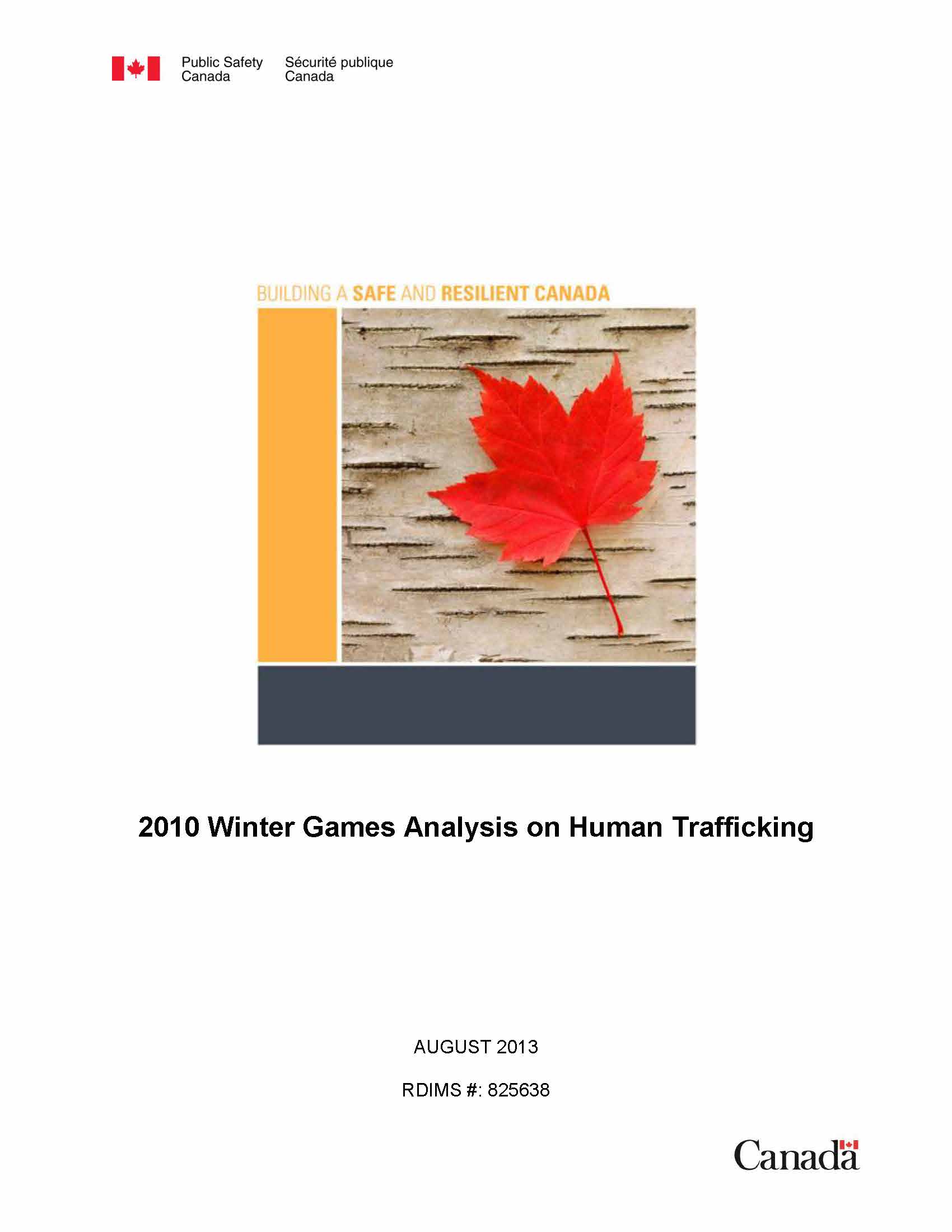 2010 Winter Games Analysis on Human Trafficking
