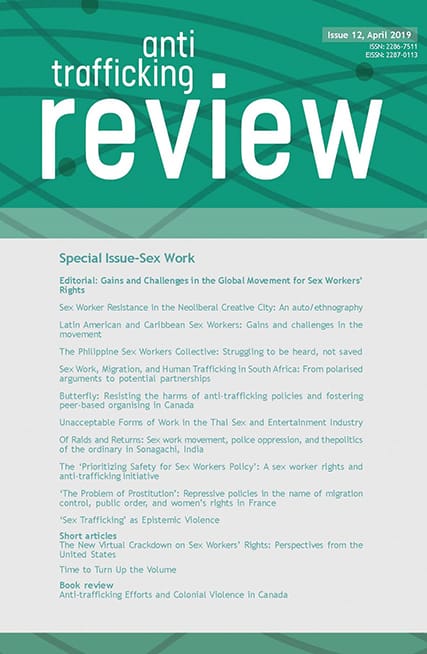 Anti-Trafficking Review: Special Issue – Sex Work