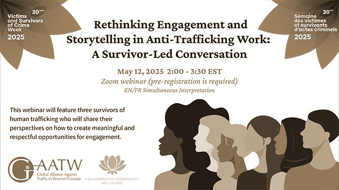 GAATW Canada and Collaborative Community Solutions co-host a survivor-led conversation GAATW Canada and Collaborative Community Solutions co-host a survivor-led conversation