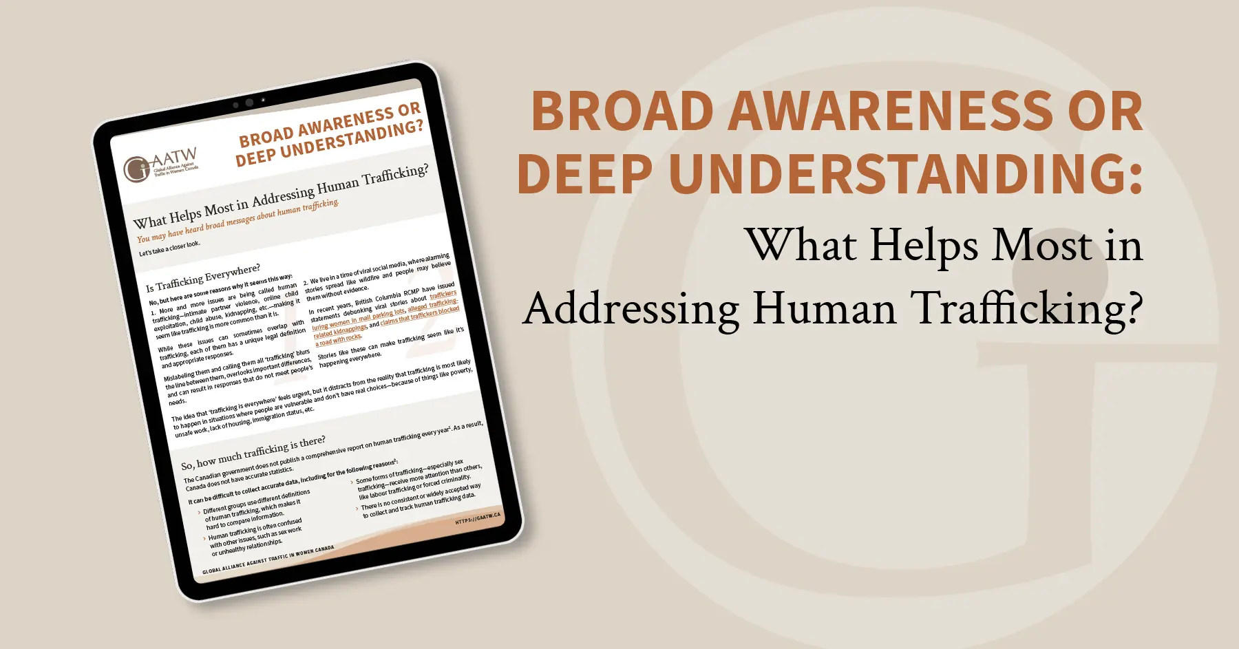 What Helps Most in Addressing Human Trafficking?